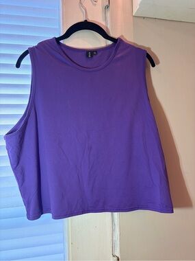Classic Purple Sleeveless Crop Tank Top - Unbranded M17